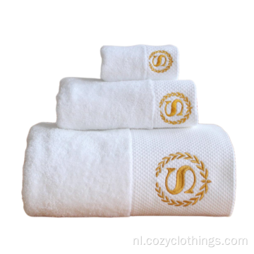 Hotel katoenen bad hand gezicht handdoek mat set